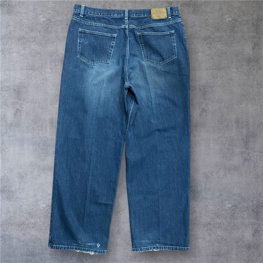 Old Navy Vintage Y2K Baggy Wide Leg Grunge Denim Blue Jeans Men's Size 40 x 32